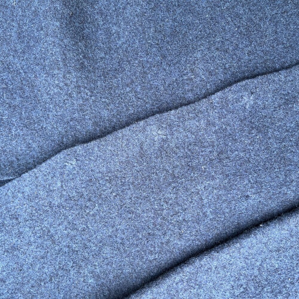 Boiled wool deep navy/deep purple button down v-neck jacket, elastic sides L! - Picture 16 of 16
